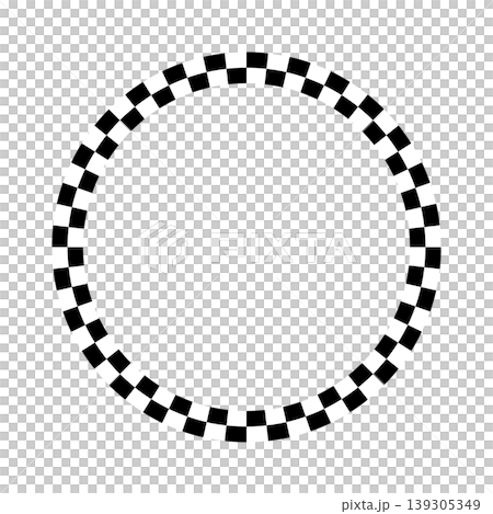 monochrome geometric checker circle frame vector art monochrome geometric checker circle frame vector art 139305349
