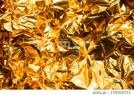 Gold Foil Crumpled Texture Gold Foil Crumpled Texture 139308553