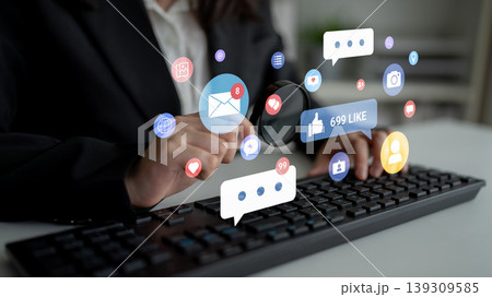 Social media engagement and interaction icons Parse Social media engagement and interaction icons Parse 139309585