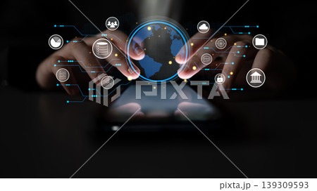 Global Business Network and Digital Infrastructure Technology Motif 139309593