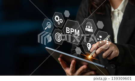 Business Process Management Strategy Concept Latch Business Process Management Strategy Concept Latch 139309601
