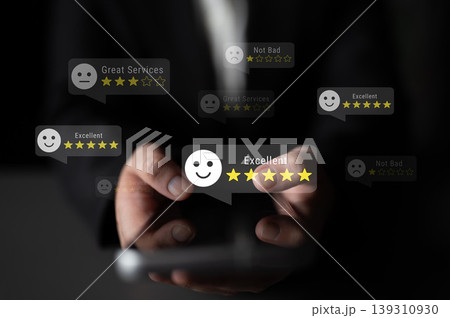 Customer satisfaction rating feedback stars Parse 139310930
