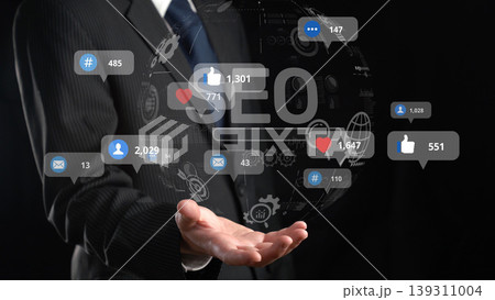 Engaging Business Professional Analyzing Social Media Metrics and SEO for Enhanced Audience Interaction and Content Performance XDMCP Engaging Business Professional Analyzing Social Media Metrics and SEO for Enhanced Audience Interaction and Content Performance XDMCP 139311004