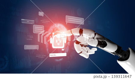 AI Brain Processing Data with Generative Artificial Intelligence Concept Vouch 139311647