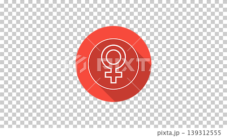 Female Gender Symbol Icon in Red Circle Flat Design With Long Shadow Representing Women and Feminism Female Gender Symbol Icon in Red Circle Flat Design With Long Shadow Representing Women and Feminism 139312555
