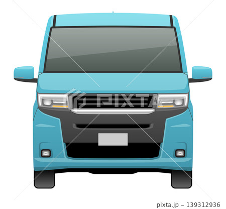 前方から見た車のイラスト(Mミニバン) 前方から見た車のイラスト(Mミニバン) 139312936