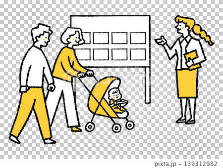 A couple raising children and a guide_color A couple raising children and a guide_color 139312982