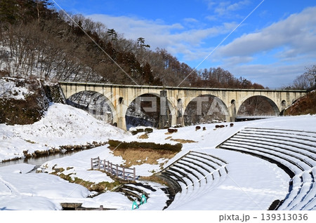 遠野遺産第99号めがね橋周辺の景観 遠野遺産第99号めがね橋周辺の景観 139313036