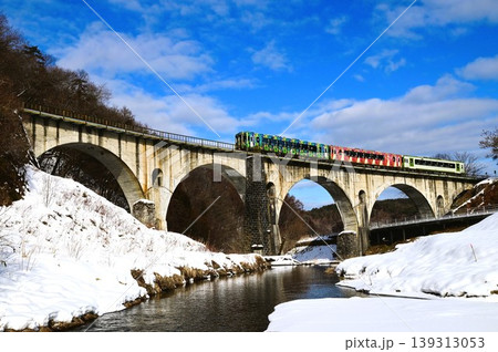遠野遺産第99号めがね橋周辺の景観 139313053