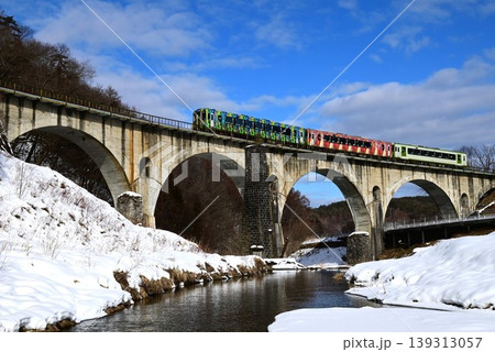 遠野遺産第99号めがね橋周辺の景観 遠野遺産第99号めがね橋周辺の景観 139313057