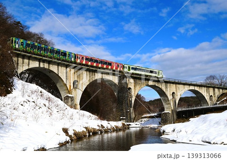 遠野遺産第99号めがね橋周辺の景観 遠野遺産第99号めがね橋周辺の景観 139313066