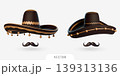 3D hat with mustache illustration 139313136