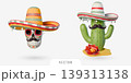 3D mexican culture symbols illustration 139313138