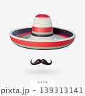 3D colorful sombrero hat illustration 139313141