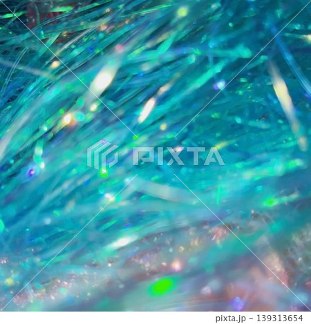 幻想的に輝く青い光のボケと抽象的なキラキラとした背景 幻想的に輝く青い光のボケと抽象的なキラキラとした背景 139313654