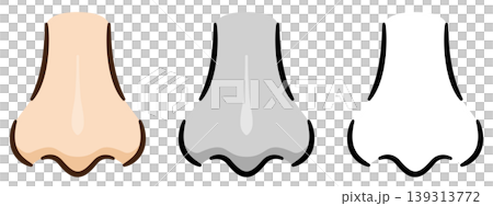 Illustration set of nose structure (color, grayscale, line art, cosmetic surgery, anatomical diagrams, nose bridge, vector graphics) Illustration set of nose structure (color, grayscale, line art, cosmetic surgery, anatomical diagrams, nose bridge, vector graphics) 139313772