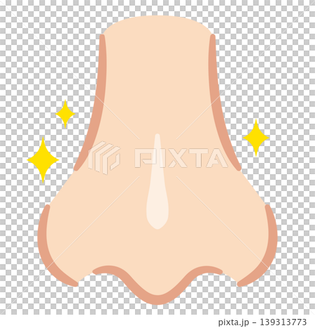 Illustration of a nose with clean, sparkling pores (beautiful skin, skincare, beauty, nose bridge, after image, vector material) Illustration of a nose with clean, sparkling pores (beautiful skin, skincare, beauty, nose bridge, after image, vector material) 139313773