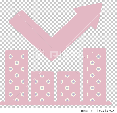 Simple bar graph icon, down & up, daisy Simple bar graph icon, down & up, daisy 139313792