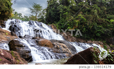 Waterfall in deniyaya moody dark sky landscape photography Waterfall in deniyaya moody dark sky landscape photography 139314179