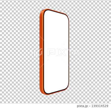 オレンジ色のスマートフォン オレンジ色のスマートフォン 139314529