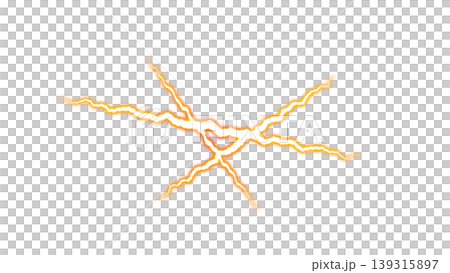 Orange electric shock and lightning burst effect (transparent background) Orange electric shock and lightning burst effect (transparent background) 139315897