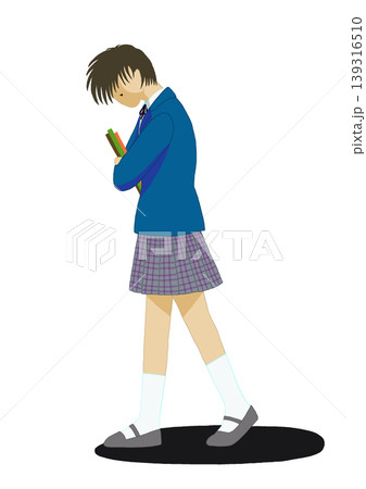 うつむく女学生 139316510