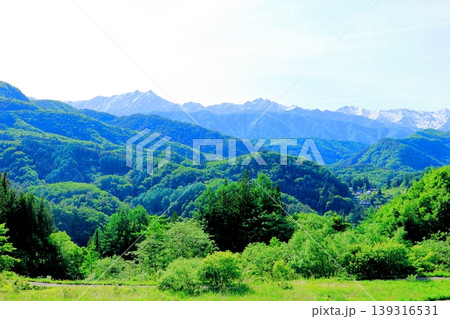 5月の北アルプス 冠雪の鹿島槍ヶ岳 信州の山々 信州の自然 5月の北アルプス 冠雪の鹿島槍ヶ岳 信州の山々 信州の自然 139316531