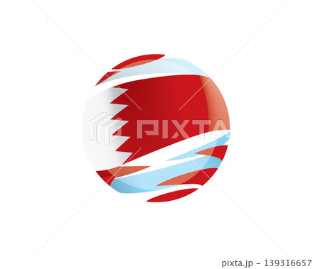 The Bahraini flag in an abstract sphere 139316657