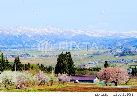 4月の木島平村の風景 信州の風景 春の田園風景 4月の木島平村の風景 信州の風景 春の田園風景 139316952