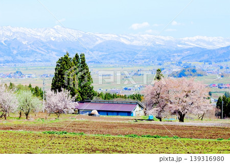 4月の木島平村の風景 信州の風景 春の田園風景 4月の木島平村の風景 信州の風景 春の田園風景 139316980