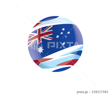 The Australian flag in an abstract sphere 139317365