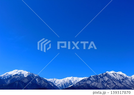 3月の信濃大町からの北アルプス　　　冠雪の北アルプス　　　信州の山々 139317870