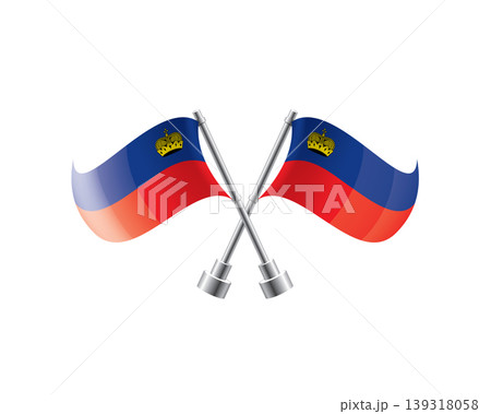 Scalable illustration capturing prideful display of Liechtenstein national banners Scalable illustration capturing prideful display of Liechtenstein national banners 139318058