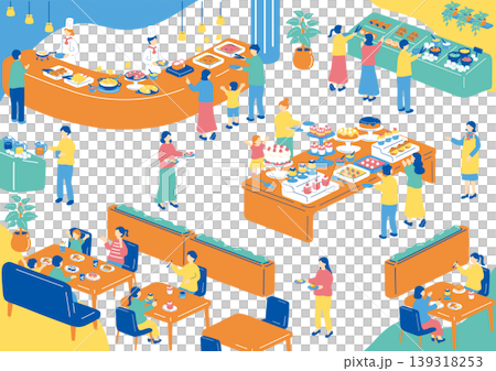 A buffet restaurant perfect for families. A buffet restaurant perfect for families. 139318253