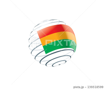Bolivian flag on an abstract globe 139318599
