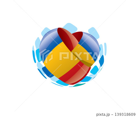 Patriotic heart wrapped in Chadian flag illustration Patriotic heart wrapped in Chadian flag illustration 139318609