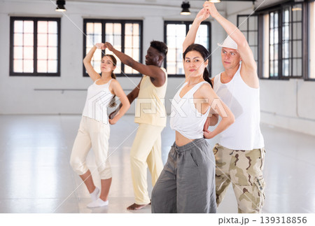 dancers training in a dance studio 139318856