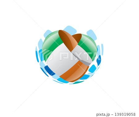 Patriotic heart wrapped in Irish flag illustration Patriotic heart wrapped in Irish flag illustration 139319058