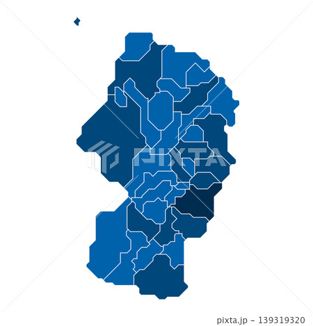 山形県の市町村地図（行政区分・境界線） 139319320