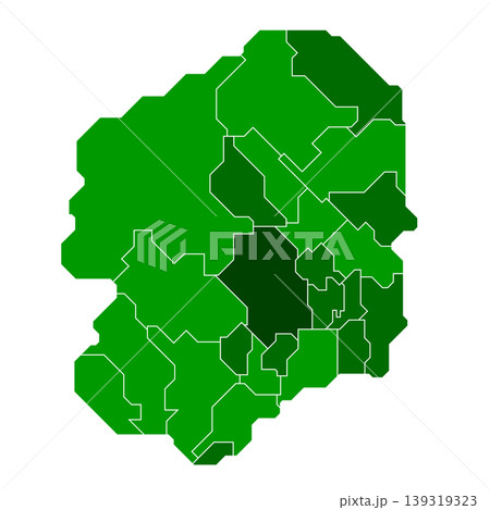 栃木県の市町村地図(行政区分・境界線) 栃木県の市町村地図(行政区分・境界線) 139319323