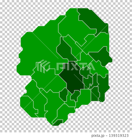 栃木県の市町村地図(行政区分・境界線) 栃木県の市町村地図(行政区分・境界線) 139319323