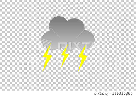 雲と雷のイラスト 139319360