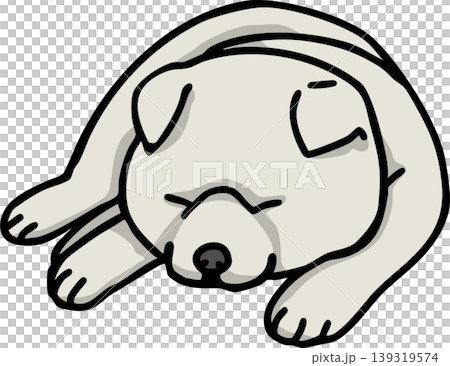 秋田犬，顏色：白色，狗的插圖 139319574