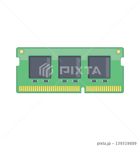 Random Access Memory or RAM storage cartoon vector illustration element design 139319889