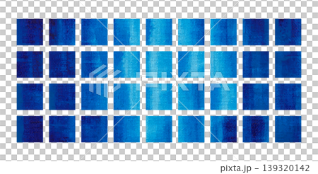 Texture material painted in blue on canvas; vector illustration set for collages, banners, and backgrounds. 139320142