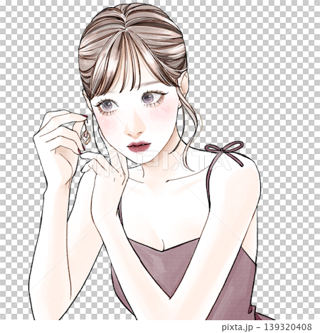 戴耳環的女人 139320408