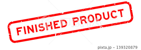 Grunge red finished product word square rubber seal stamp on white background Grunge red finished product word square rubber seal stamp on white background 139320879
