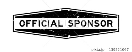 Grunge black official sponsor word hexagon rubber seal stamp on white background Grunge black official sponsor word hexagon rubber seal stamp on white background 139321067