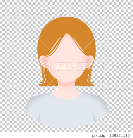 女性アイコン　ボブヘアー 139321150