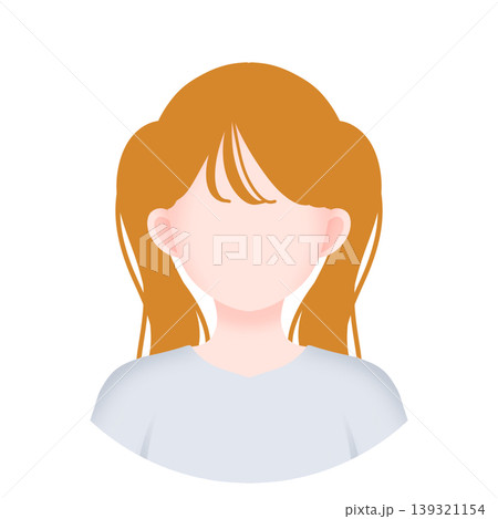 女性アイコン　ツインテール 139321154